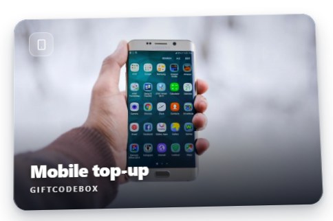 Mobile top-up gift card